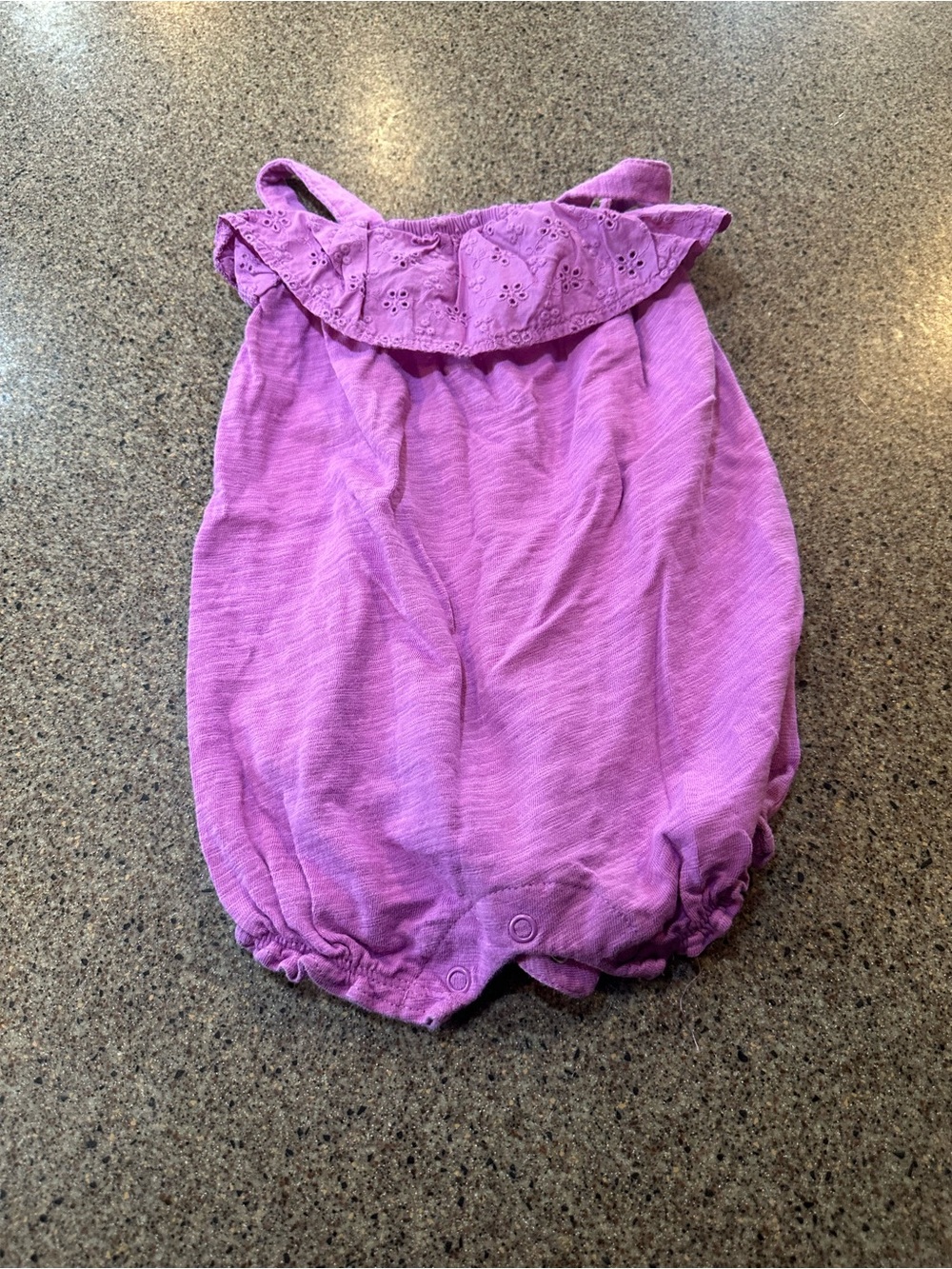 Carter's Lilac Eyelet Ruffle Bubble Romper